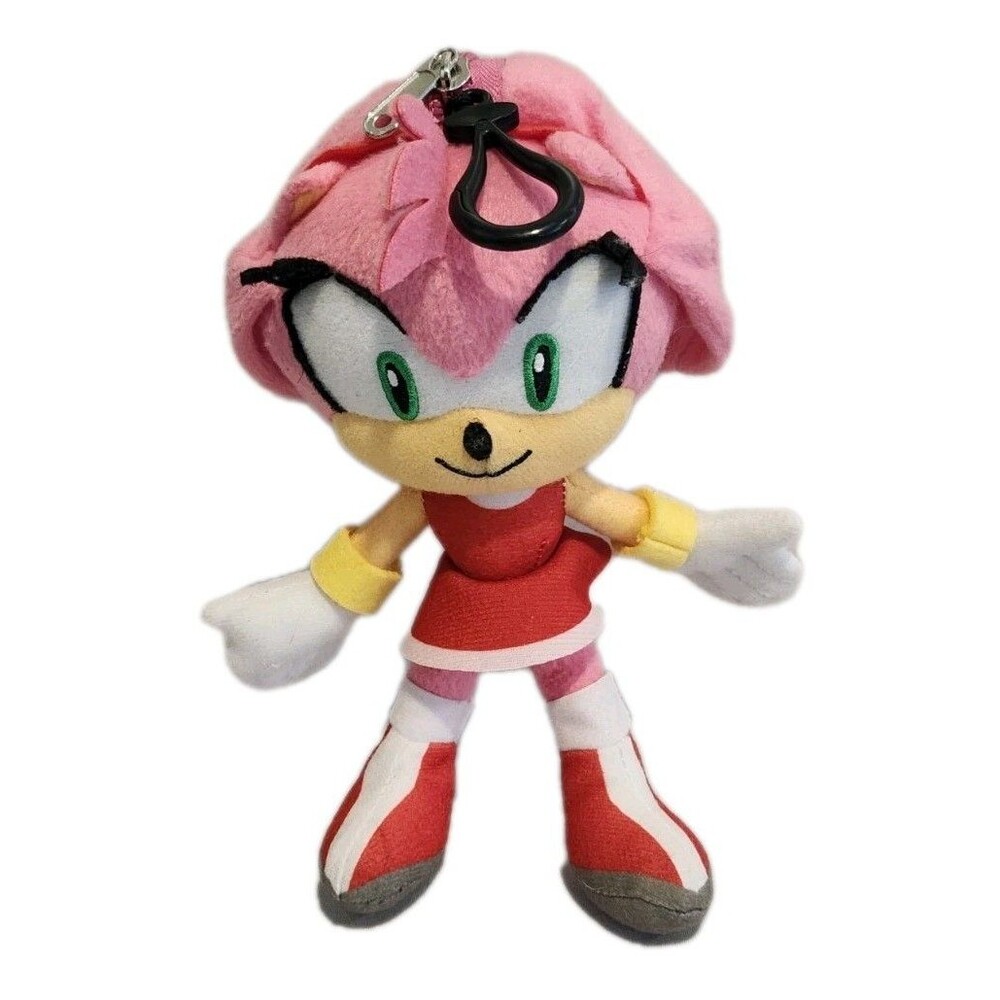 Amy Rose 12" Large Plush Keychain Coin Bag Backpack Clip Sega Sonic The Hedgehog